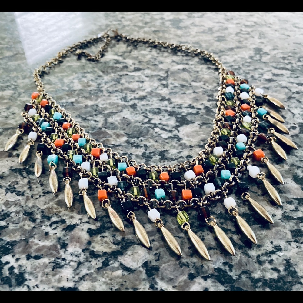 Multigem Bib Statement Necklace